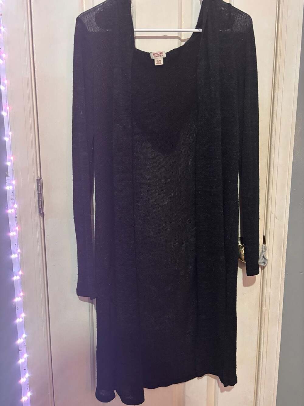 Mossimo Supply Co. Black Open Front Long Cardigan Size XL